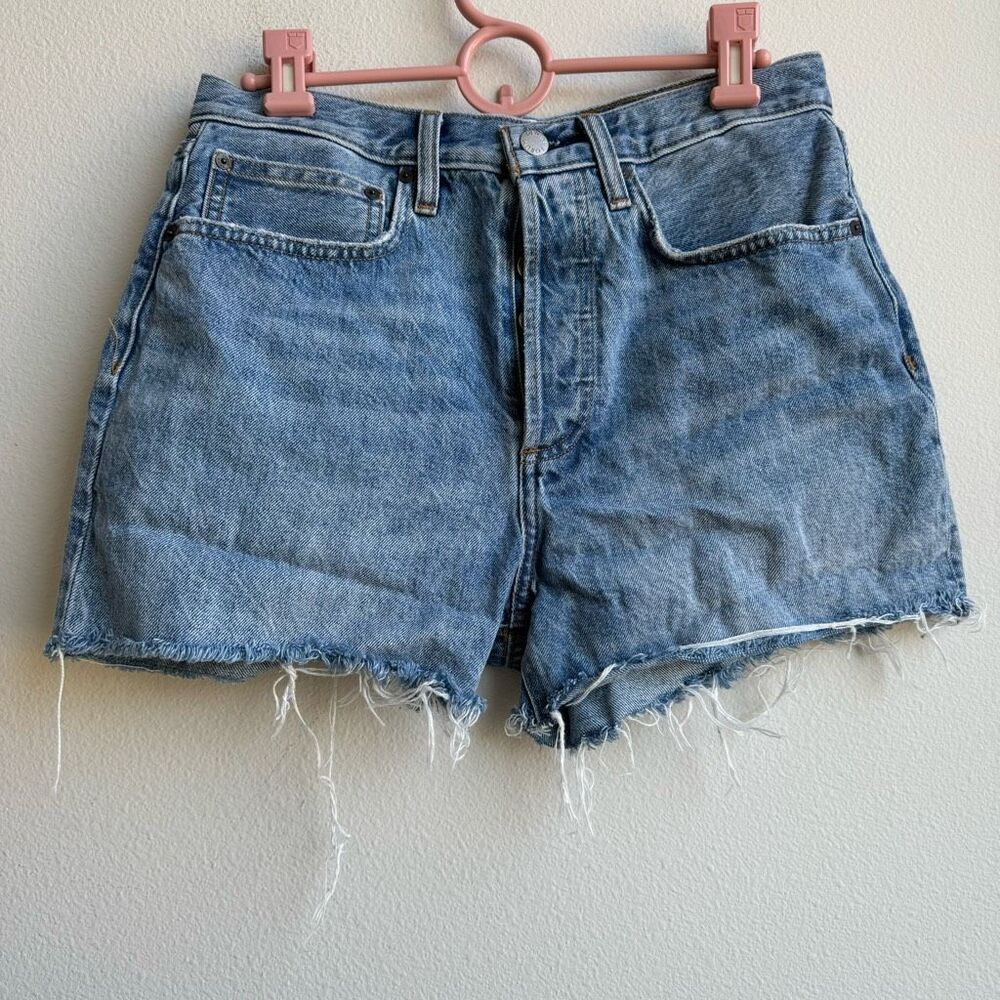 Aritzia Denim Forum The Joni Loose Short Denim Short Size 27 Blue Button Fly